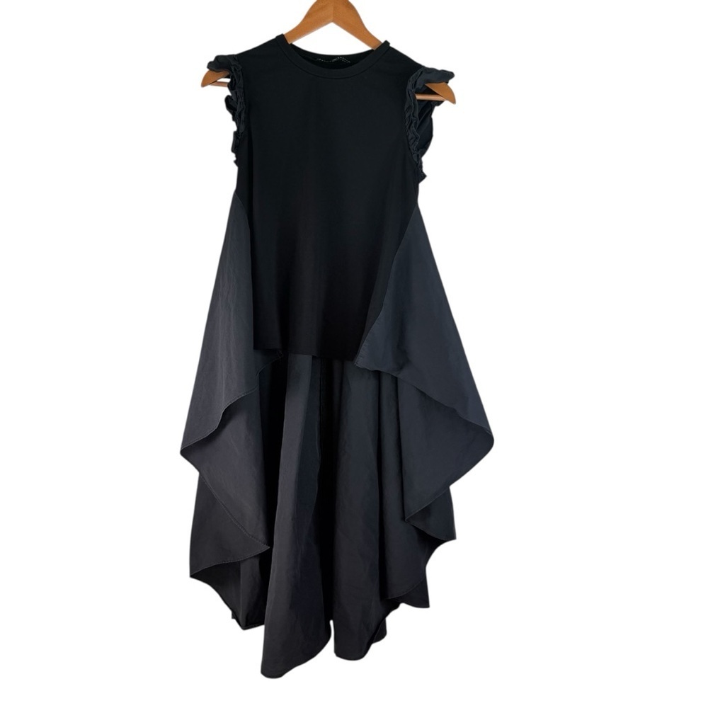 English Factory Sleeveless Asymmetrical High Low Mixed Media Dress Size XS